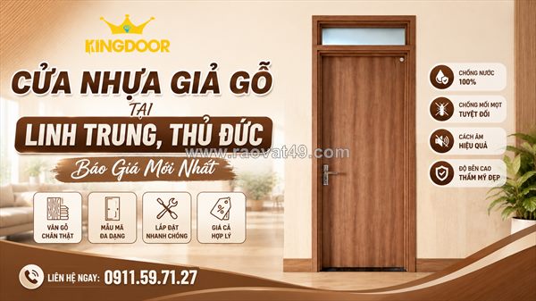 Cửa nhựa giả gỗ tại linh trung, thủ đức | báo giá mới nhất