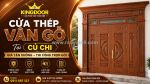 Cửa thép vân gỗ tại củ chi | giá tận xưởng, thi công trọn gói