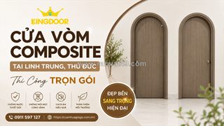 Cửa vòm composite tại linh trung, thủ đức | thi công trọn gói