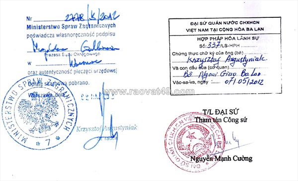 Cung cấp dịch thuật công chứng , hợp pháp hóa lãnh sự giá rẻ