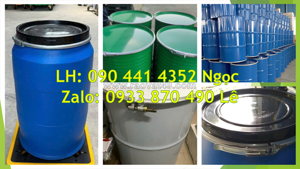 Cung cấp thùng phuy sắt 220 lít đựng chất lỏng hóa học, thành phần sinh học, hóa chất xây dựng