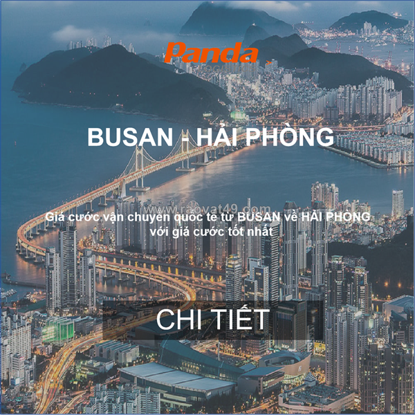 Cước vận chuyển hàng từ busan về hải phòng