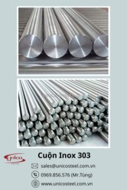 Cuộn inox 303 và giải pháp băm phôi siêu mượt: lựa chọn đột phá tối ưu hóa năng suất gia công cơ khí chính xác tại unico steel