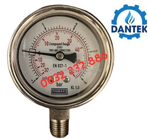 Đại lý đồng hồ áp suất yamaki dải đo -1-4 bar dantek uy tín dành cho doanh nghiệp tại đắk nông