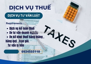 Dịch vụ tư vấn pháp luật trực tuyến và trực tiếp , kế toán thuế tại hcm