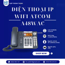 Điện thoại ip wifi atcom a48wac – giải pháp liên lạc không dây chuyên nghiệp cho doanh nghiệp