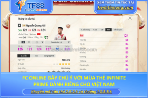 Fc online gây chú ý với mùa thẻ infinite prime dành riêng cho việt nam