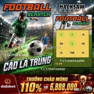 Football scratch – cào là có cơ hội nhận thưởng! 🎉