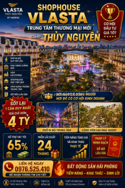 Giá chỉ từ 4,x tỷ - sở hữu nhà phố cao cấp tại dự án vlasta thủy nguyên