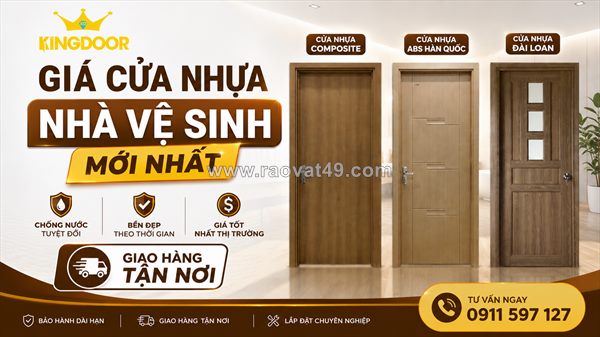 Giá cửa nhựa nhà vệ sinh mới nhất [06/2026]