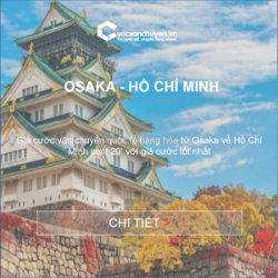 Giá cước vận tải biển từ osaka về việt nam