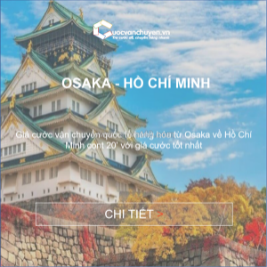 Giá cước vận tải biển từ osaka về việt nam