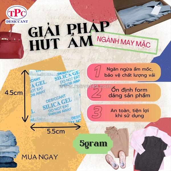 Gói hút ẩm có quan trọng với hàng may mặc không?