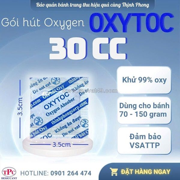 Gói hút oxy 30cc - oxytoc cho mốc bánh trung thu