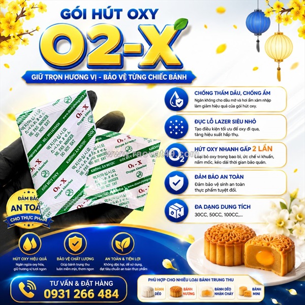 Gói hút oxy có giúp chống mốc bánh trung thu không?