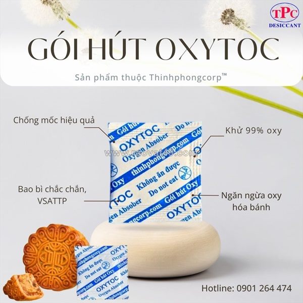 Gói hút oxy - giữ bánh trung thu ngon lâu - oxytoc