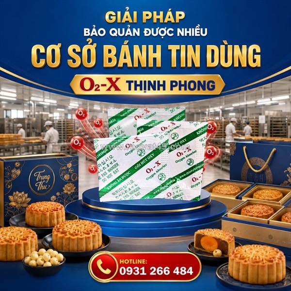 Gói hút oxy o2x cho bánh trung thu giá sỉ