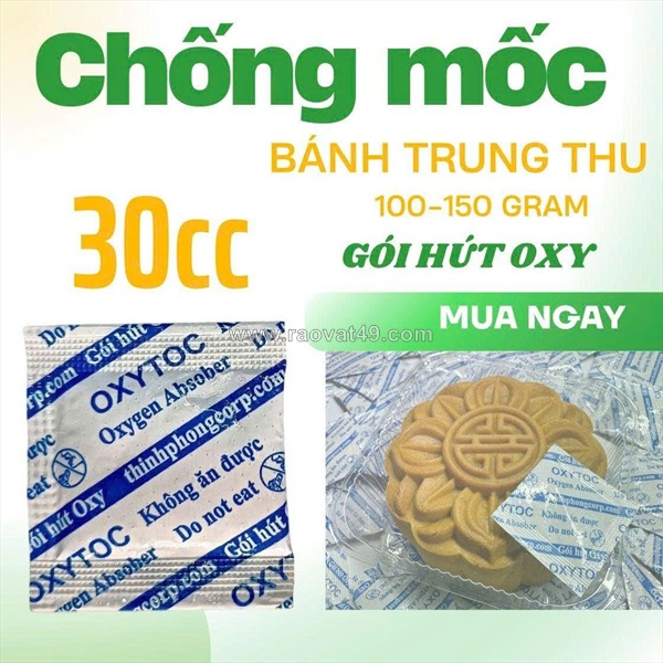 Gói hút oxy oxytoc 30cc chống mốc bánh trung thu
