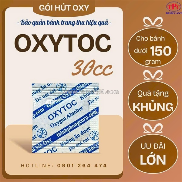 Gói hút oxy - oxytoc bảo quản bánh trung thu