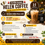 Helen coffee gò vấp tuyển nhân viên pha chế
