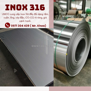 Hợp kim inox 316 nhập khẩu chuyên dụng unico: giải pháp kháng clorua và chống ăn mòn vượt trội cho các hệ thống công nghiệp nặng