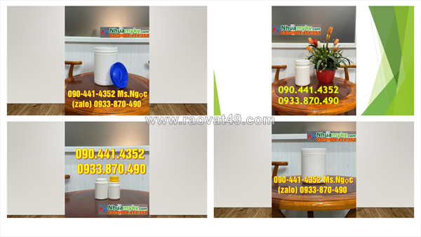 Hủ nhựa 1 ký đựng hóa chất, hộp nhựa 500g đựng nguyên liệu thực phẩm