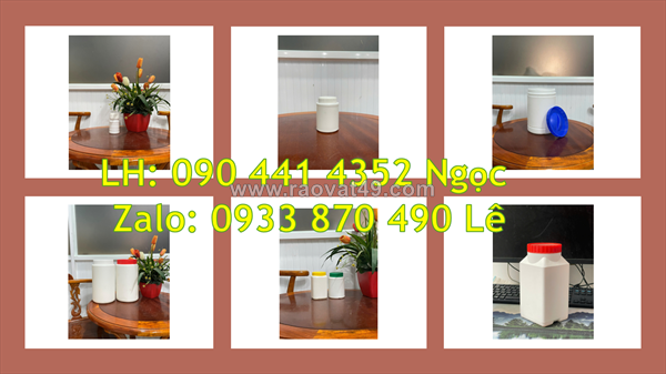 Hủ nhựa 50gr nắp xé, hủ nhựa 100g nắp vặn đựng thực phẩm, hủ nhựa 250g đựng yến mạch