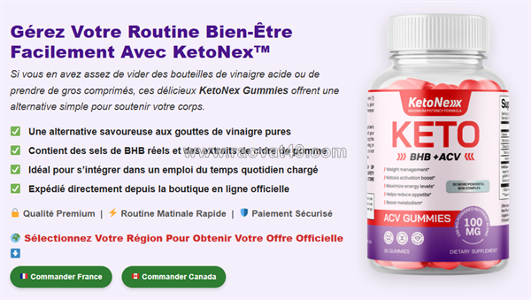 Ketonex bhb+ acv gummies avis – perte de graisse facile france et canada