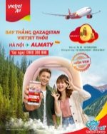 Khám phá qazaqstan dễ dàng với ưu đãi vé vietjet