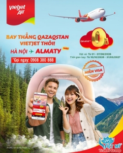 Khám phá qazaqstan dễ dàng với ưu đãi vé vietjet