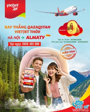 Khám phá qazaqstan dễ dàng với ưu đãi vé vietjet