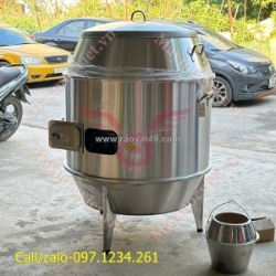 Lu nướng gà vịt inox dùng than vinmax phi 90 giá rẻ