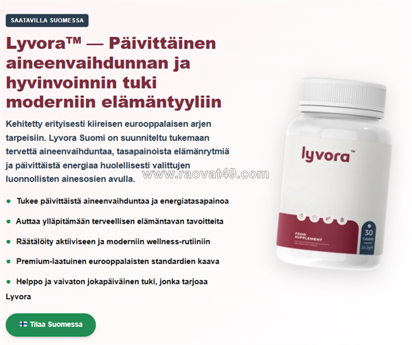 Lyvora kapselit  – parempi painonpudotus suomessa
