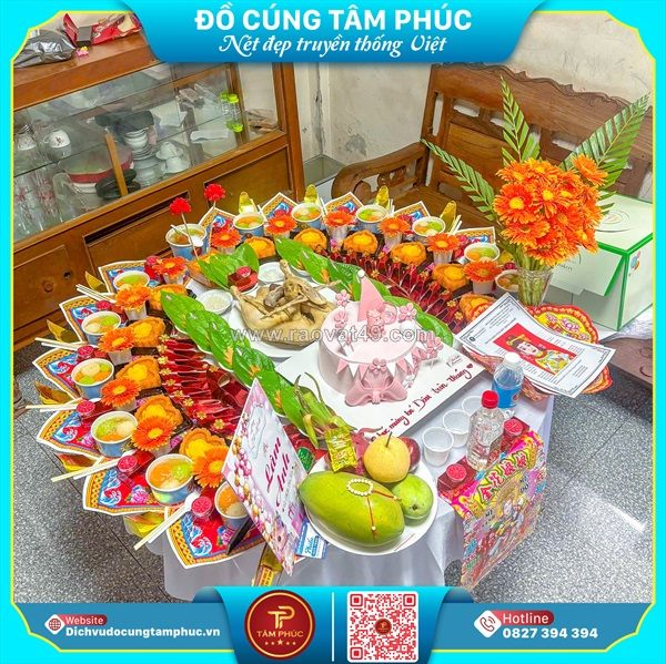 Mâm cúng mụ đầy đủ lễ vật với chi phí hợp lý