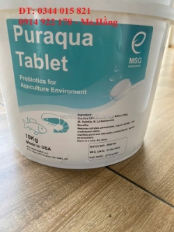Men vi sinh dạng viên 3g puraqua tablet, xử lý nước và đáy ao nuôi
