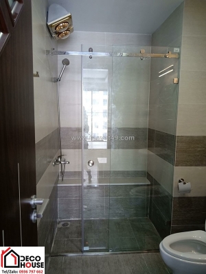 Nên làm cửa kính nhà tắm khung inox, khung nhôm hay không khung?