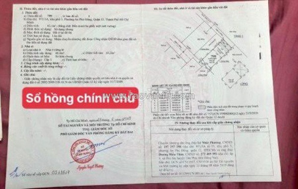 Nhà bán shr chính chủ hẻm 971/3a an phú đông q12, sát gò vấp