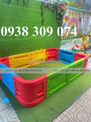Nhà banh nhựa lắp ráp trẻ em, quây bóng nhựa mầm non