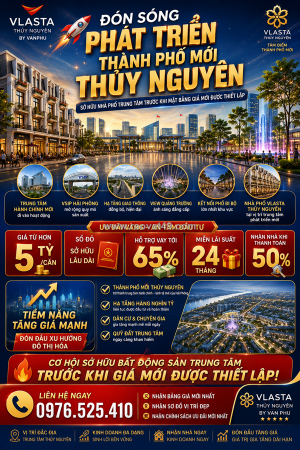 Nhà phố vlasta thủy nguyên sở hữu lâu dài - vị trí trung tâm mới hải phòng