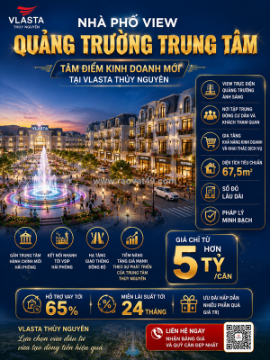 Nhà phố vlasta thủy nguyên view quảng trường trung tâm – tâm điểm kinh doanh mới