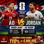 Nhận định áo vs jorda11h00 ngày 17/6 | world cup 2026
