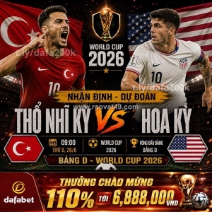 Nhận định thổ nhĩ kỳ vs 🇺🇸 mỹ 10h00 ngày 26/6 | world cup 2026