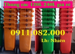 Nơi bán thùng rác nhựa giá rẻ hàng chất lượng- thùng rác 120l 240l siêu dầy- lh 0911082000