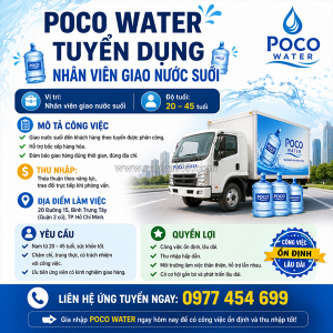 Nv giao nước suối quận 2 (nam từ 20 – 45 tuổi)