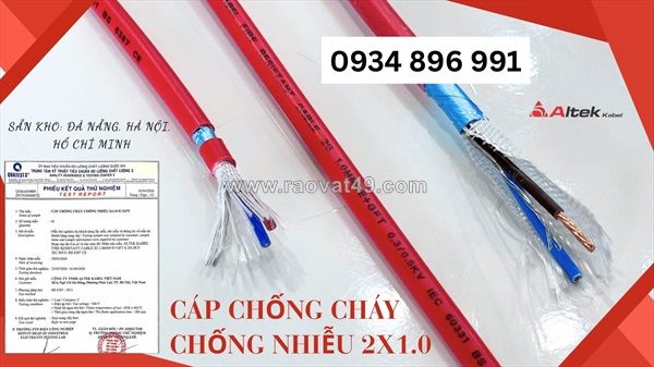 Phân phối cáp chống cháy 2x1.5mm² tiêu chuẩn bs6387 & iec60331 tại hà tĩnh và đà nẵng.