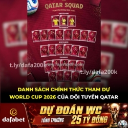 Qatar chốt danh sách 26 cầu thủ dự world cup 2026!