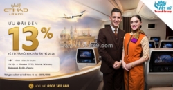 Săn vé châu âu hè 2026 cùng etihad airways ưu đãi đến 13%