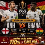 Soi kèo anh vs ghana, 03h00 ngày 24/6 – world cup 2026