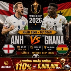Soi kèo anh vs ghana, 03h00 ngày 24/6 – world cup 2026