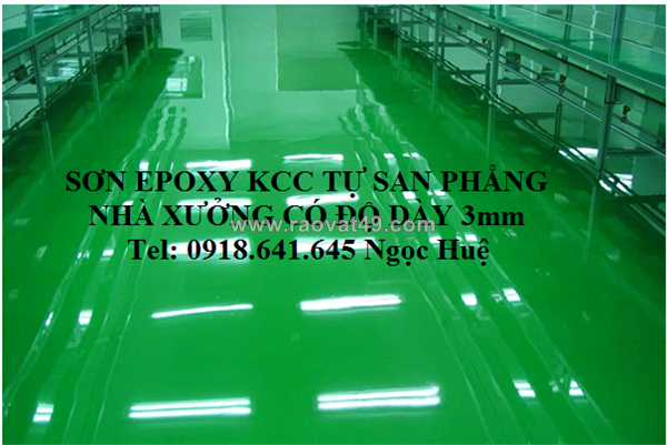 Sơn phủ epoxy tự san phẳng (unipoxy lining) màu green 09641645 huệ